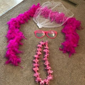 Bundle of Bachelorette party veil, boa, necklace